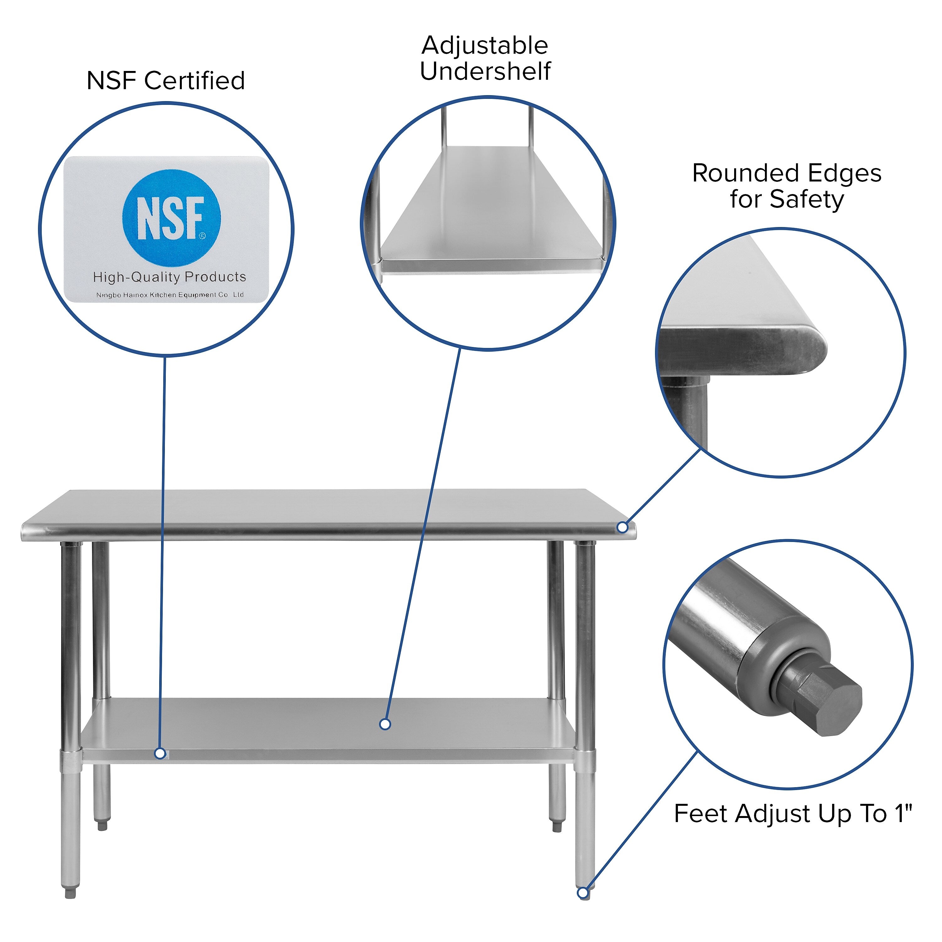 Flash Furniture Prep Tables, 48