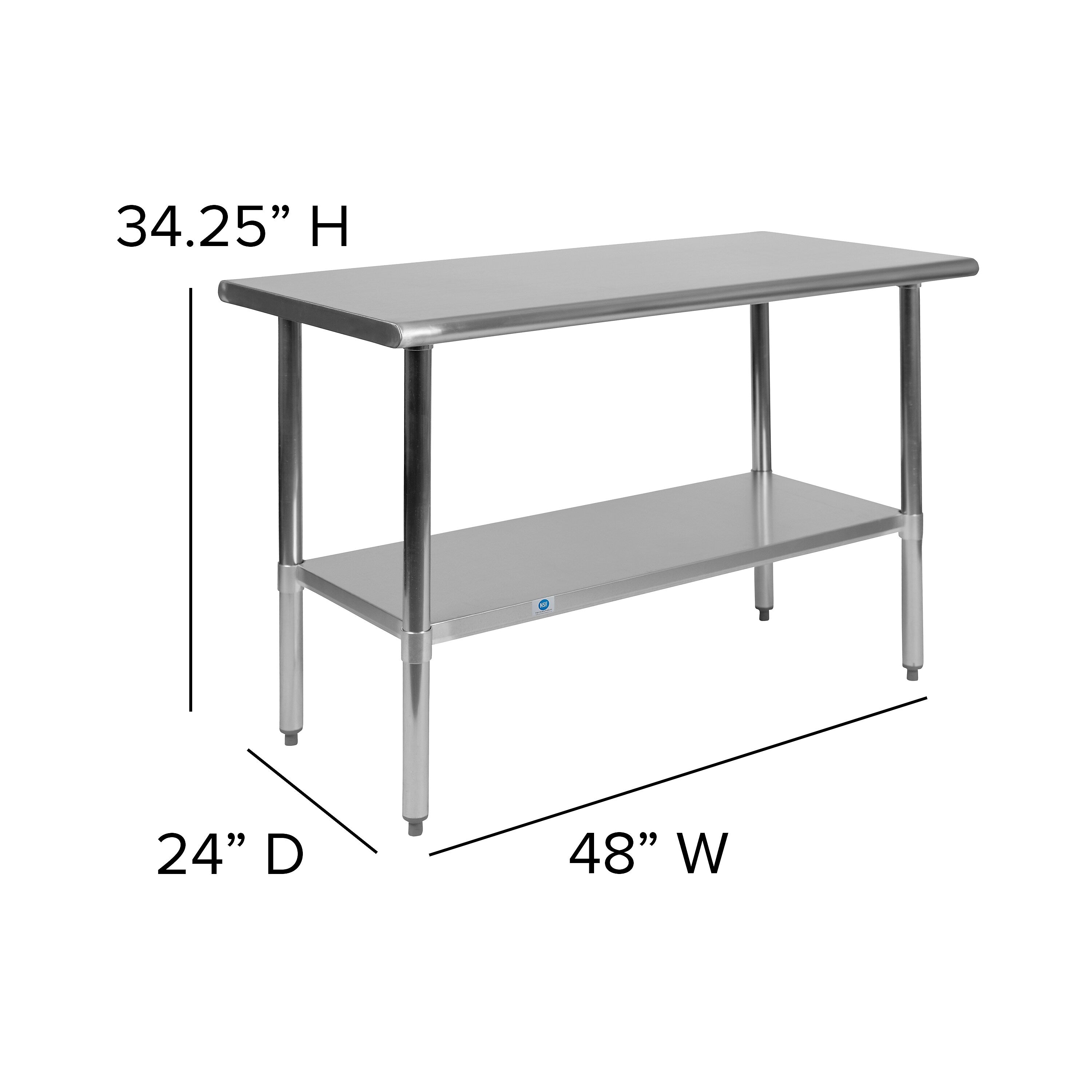 Flash Furniture Prep Tables, 48