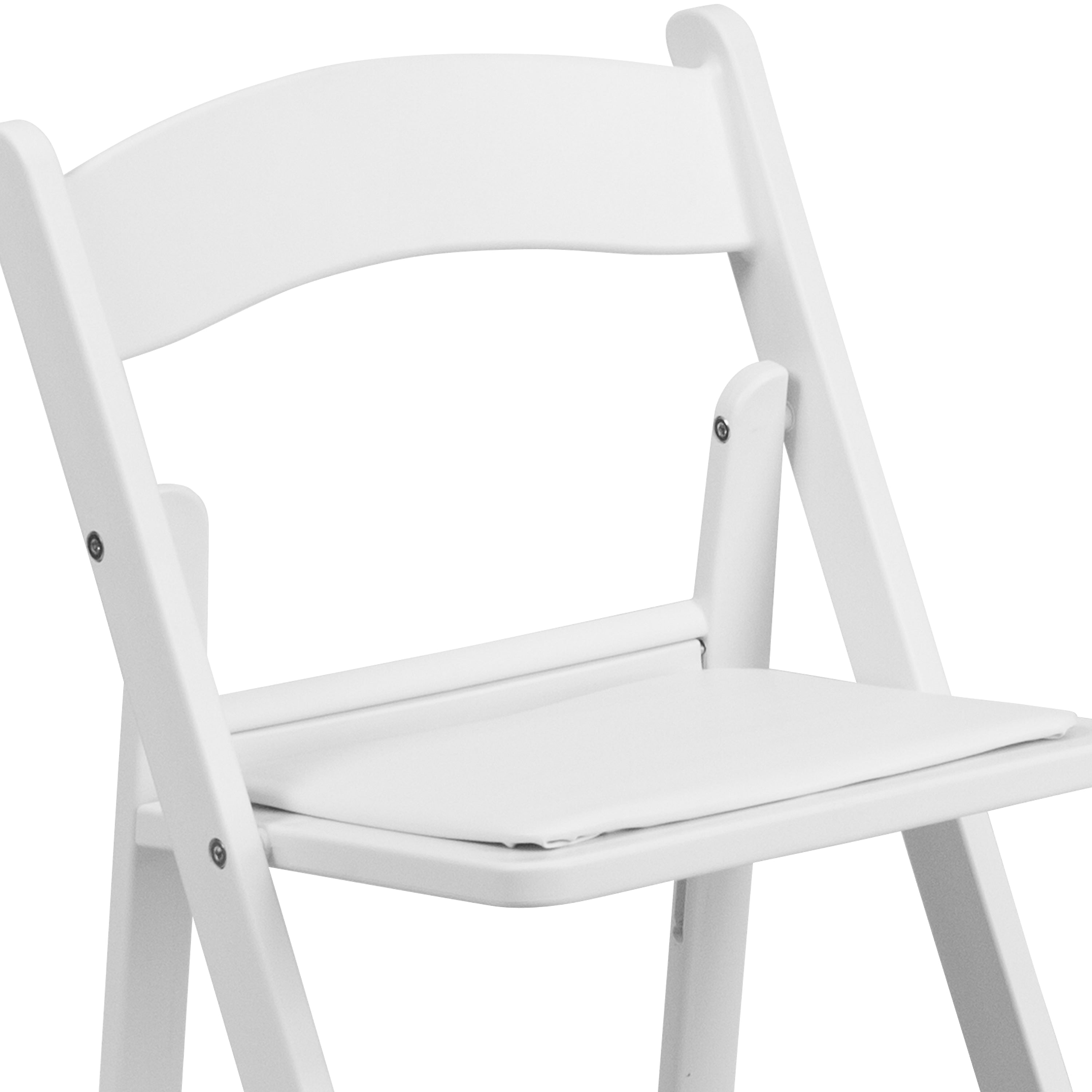 Flash Furniture Resin Kids Folding Event Party Chair with Vinyl Padded Seat, White, 10-Pieces