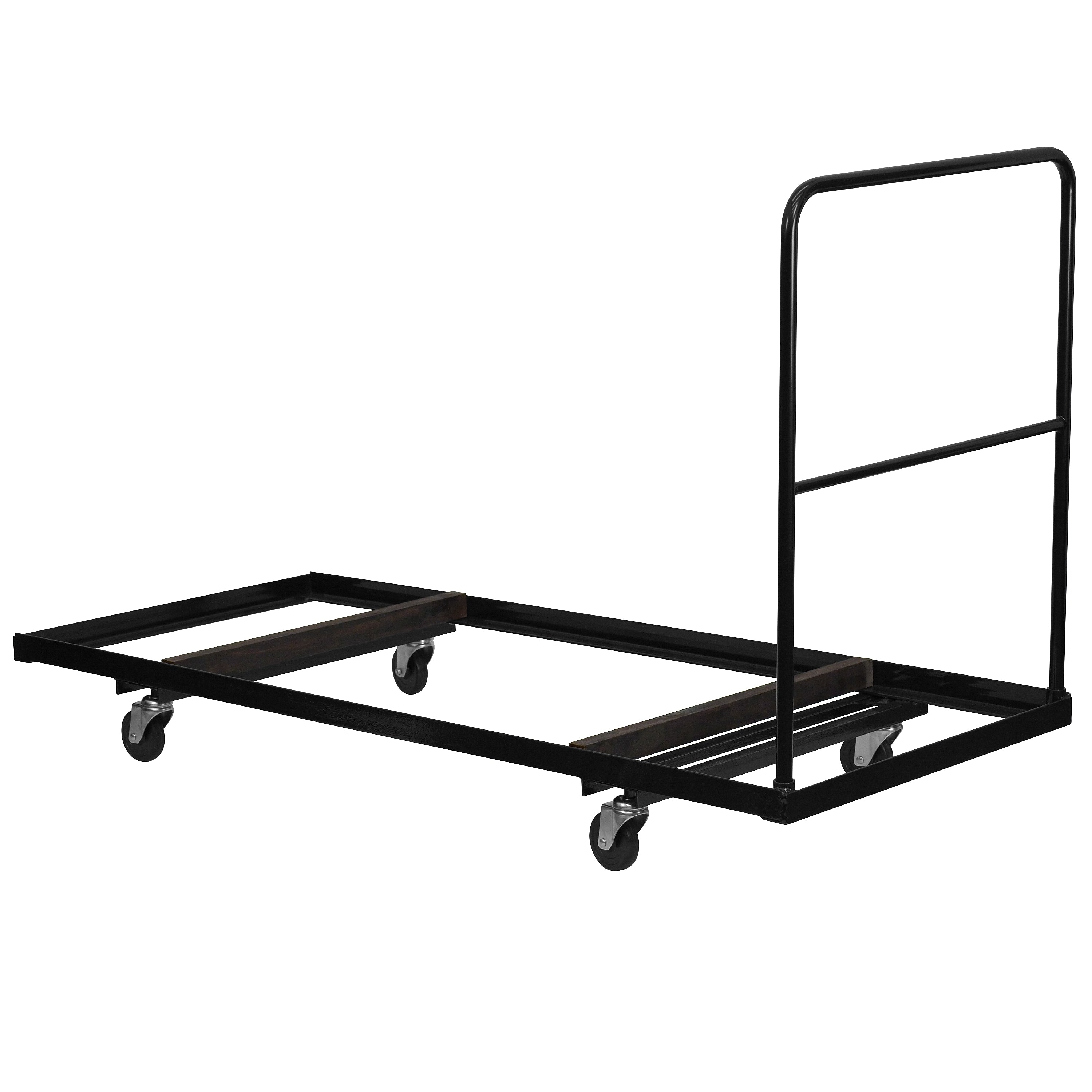 Flash Furniture Steel Folding Table Dolly For Rectangular Folding Tables, Black