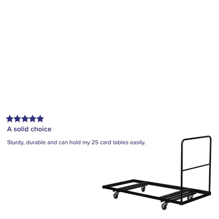 Flash Furniture Steel Folding Table Dolly For Rectangular Folding Tables, Black