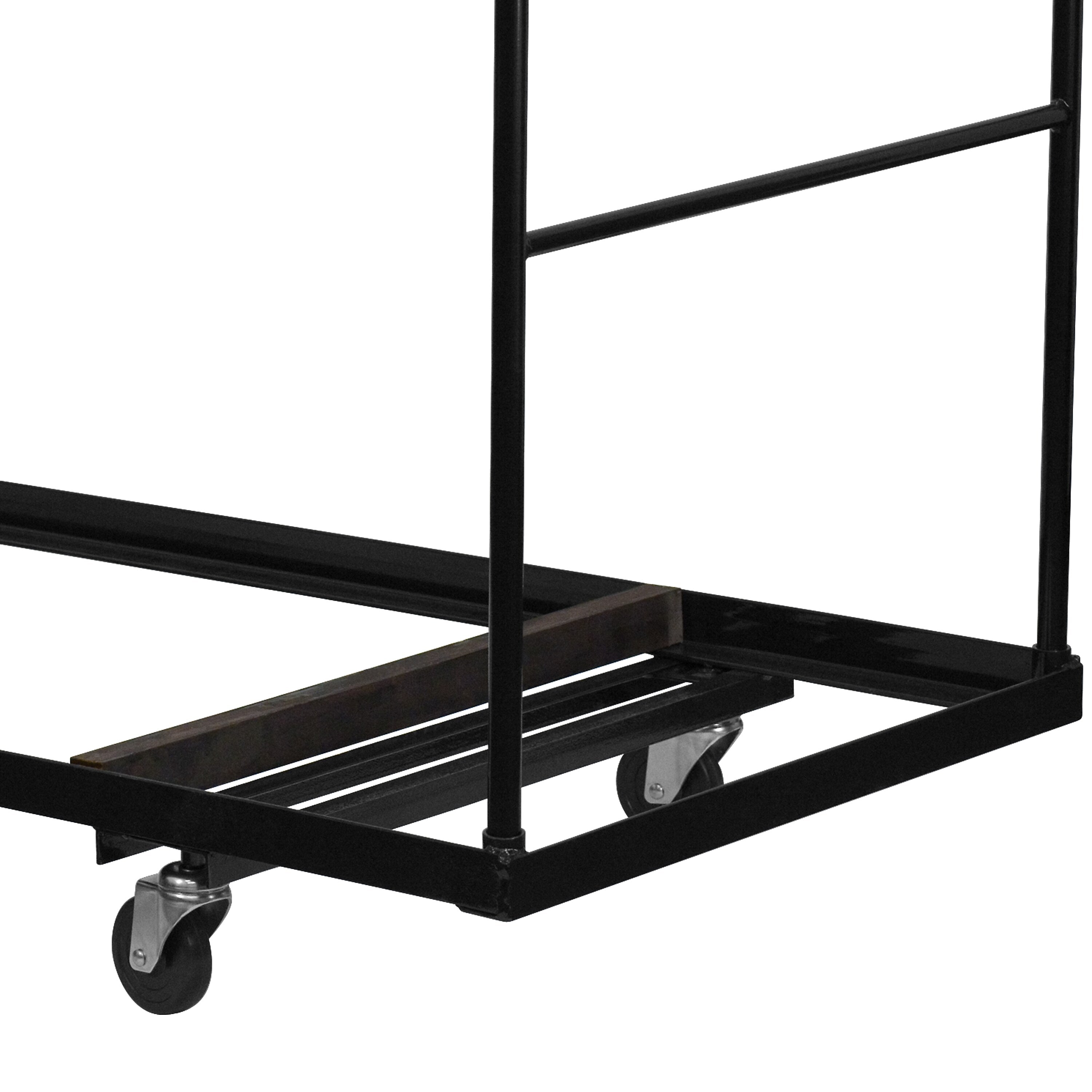 Flash Furniture Steel Folding Table Dolly For Rectangular Folding Tables, Black