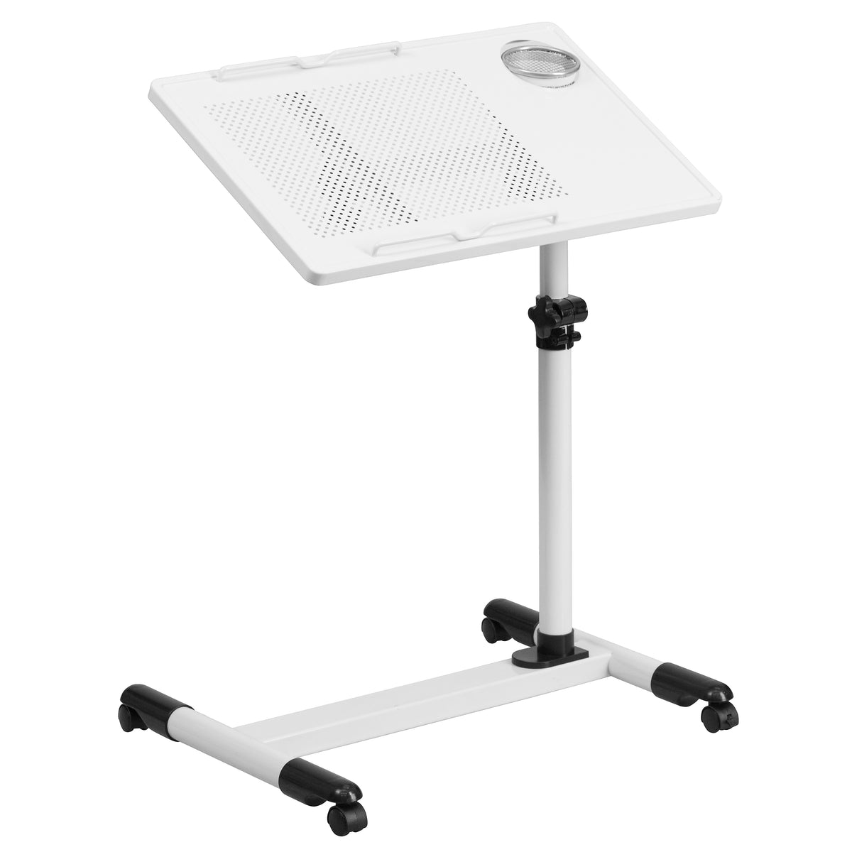 Flash Furniture Steel Mobile Computer Desk, White