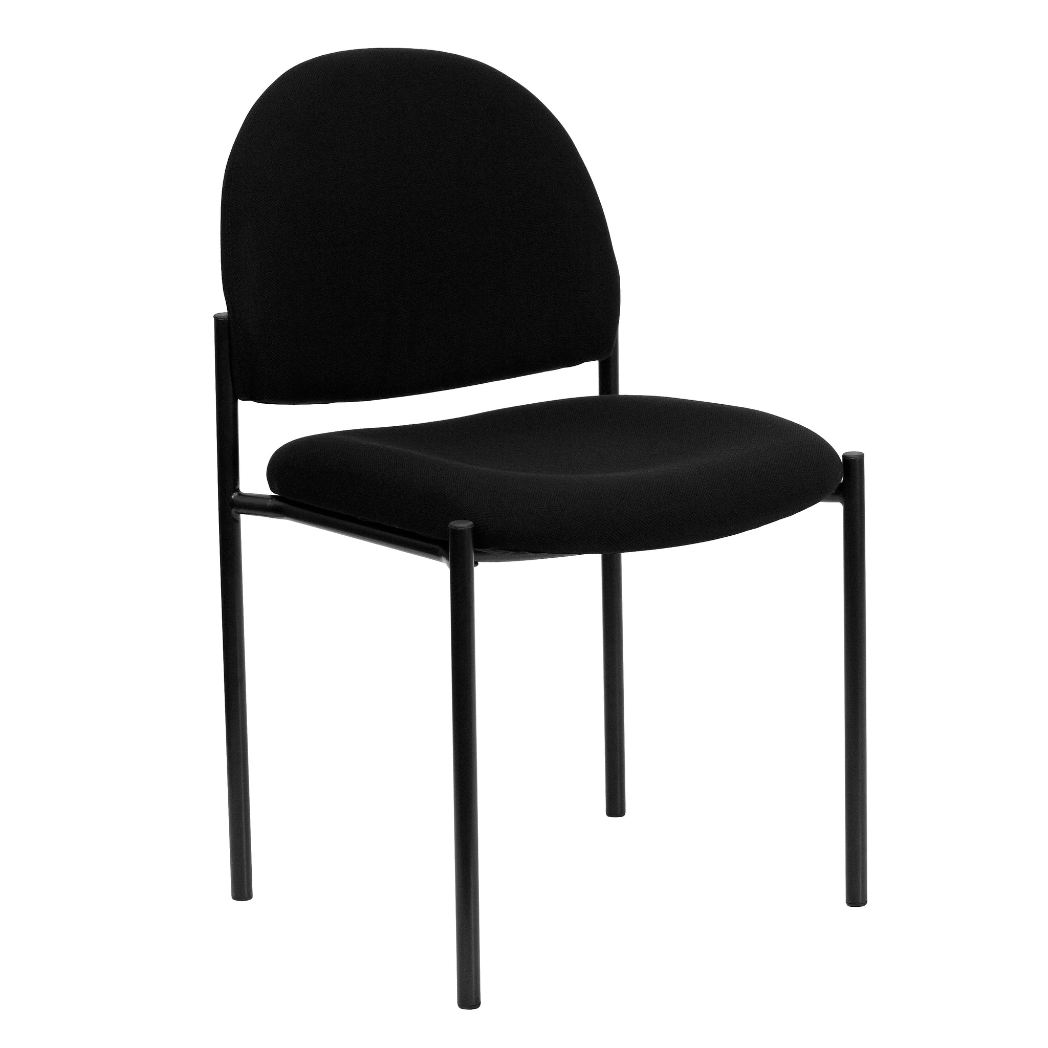 Flash Furniture Tania Fabric Stackable Side Reception Chair, Black