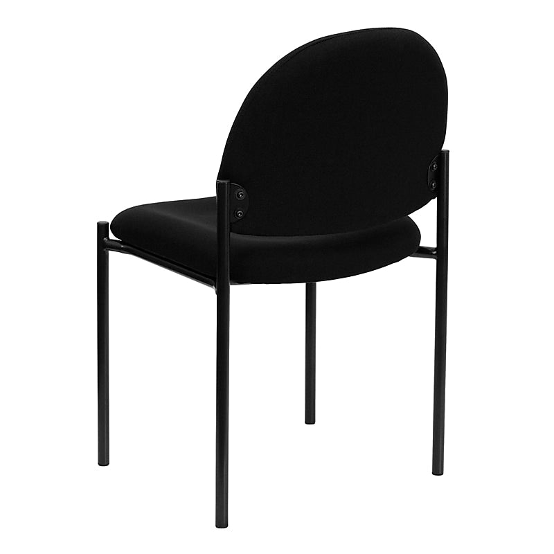Flash Furniture Tania Fabric Stackable Side Reception Chair, Black