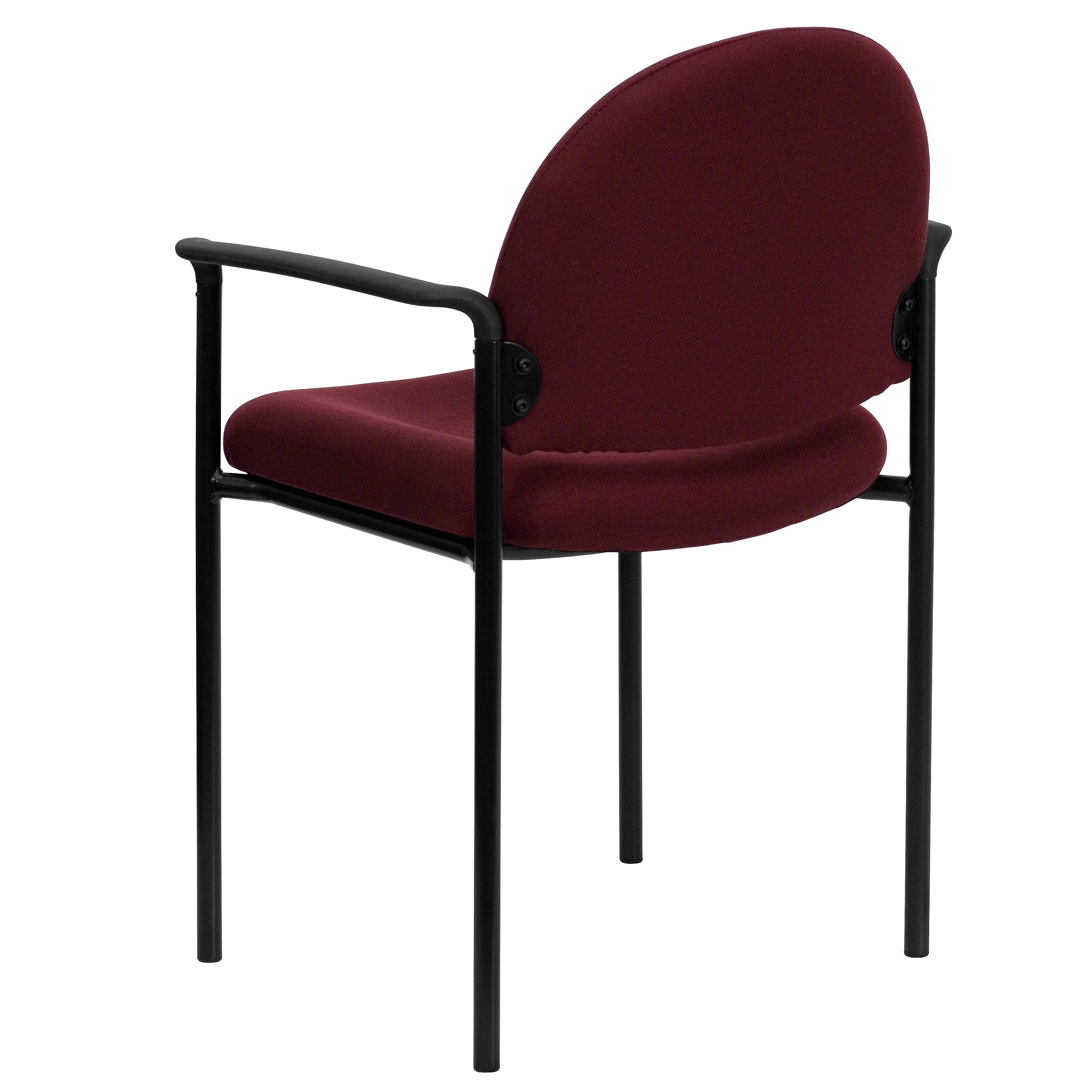 Flash Furniture Tiffany Fabric Stackable Side Reception Chair with Arms, Burgundy