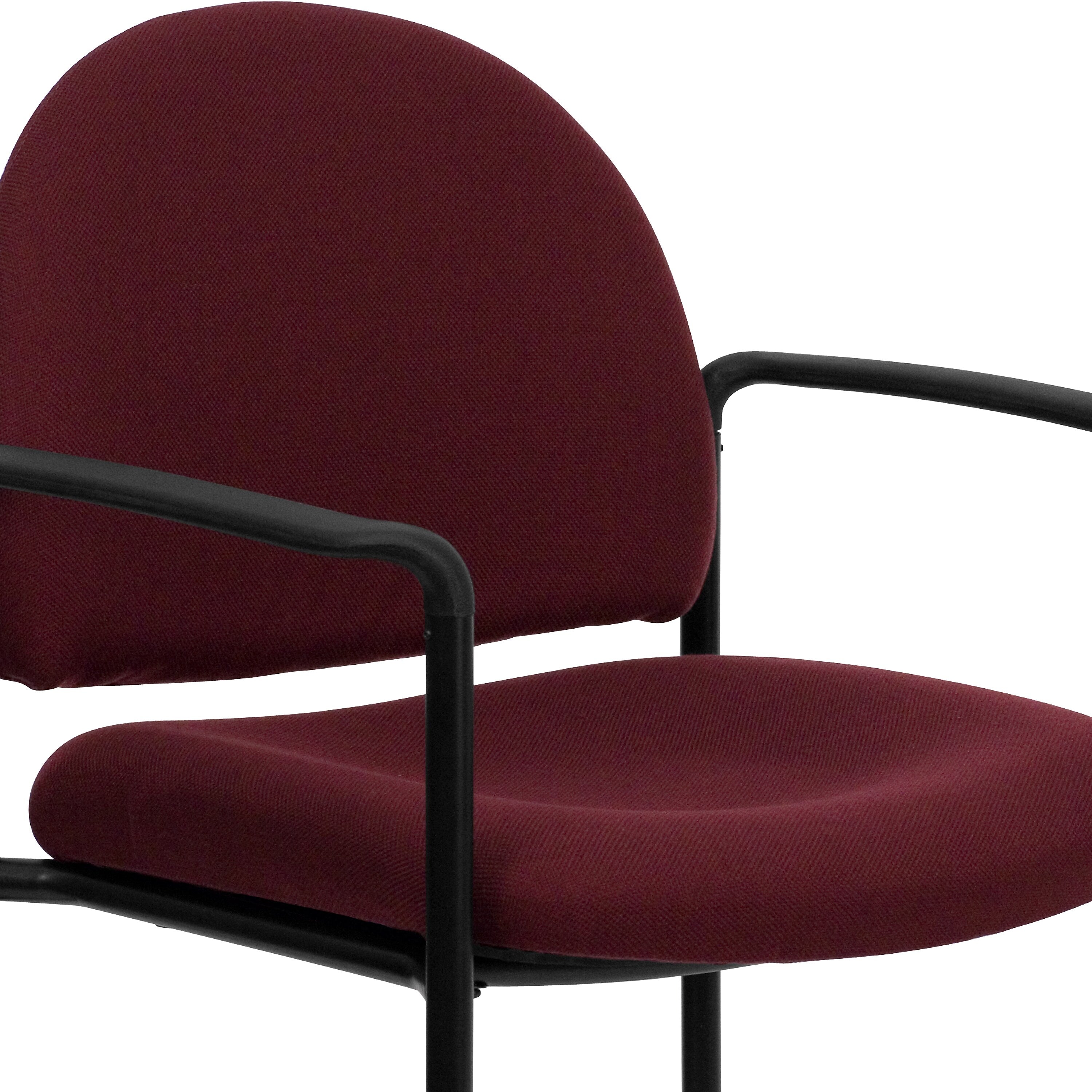 Flash Furniture Tiffany Fabric Stackable Side Reception Chair with Arms, Burgundy