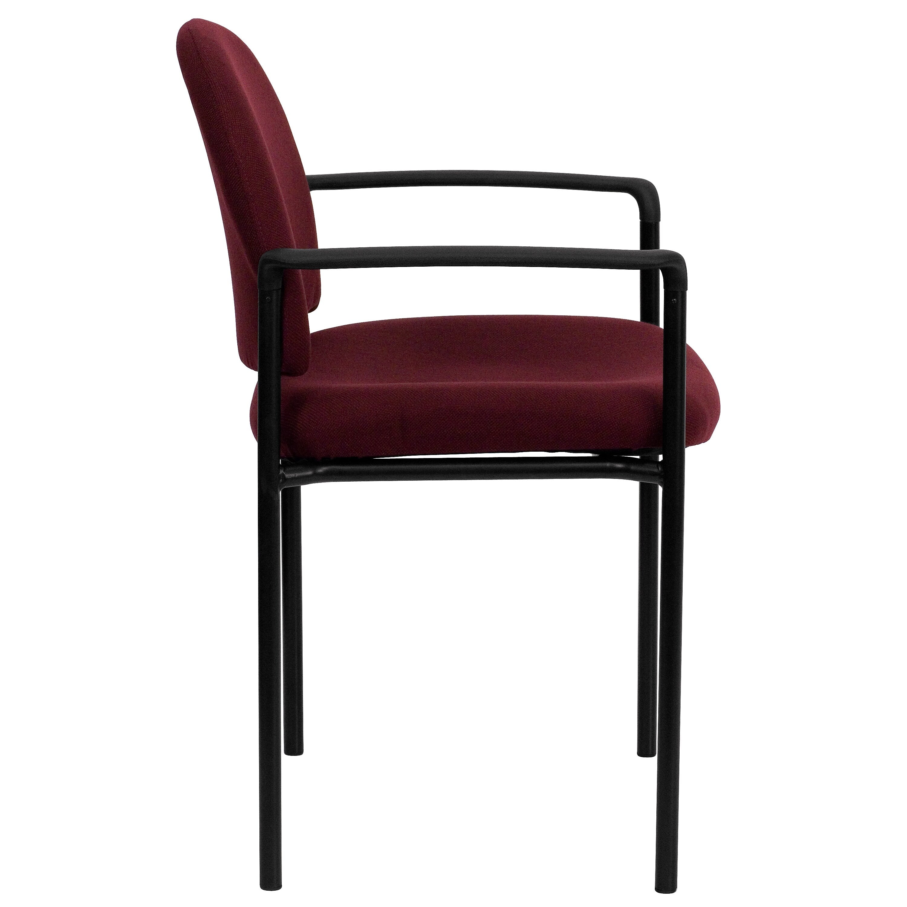 Flash Furniture Tiffany Fabric Stackable Side Reception Chair with Arms, Burgundy