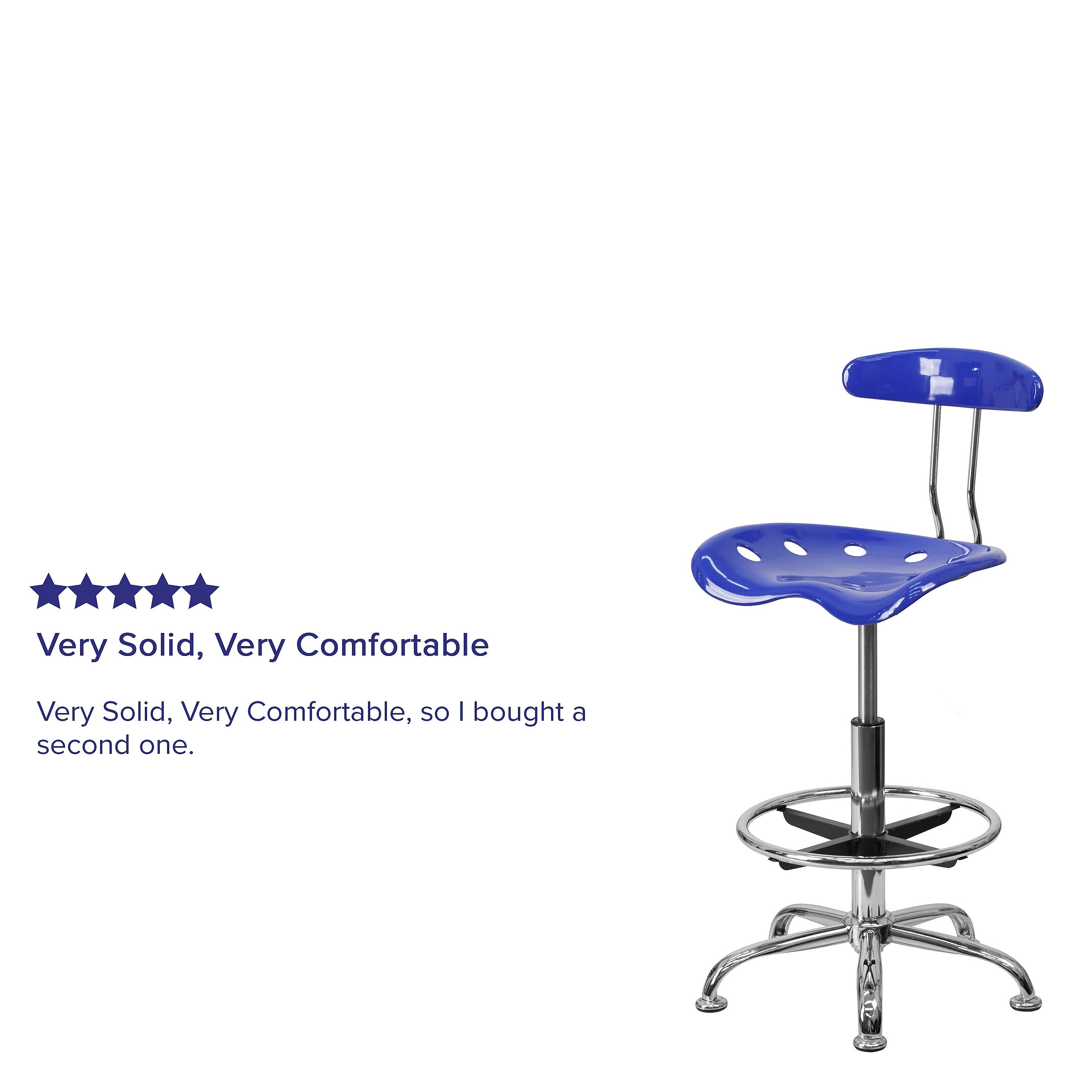 Flash Furniture Vibrant Drafting Stools With Tractor Seat