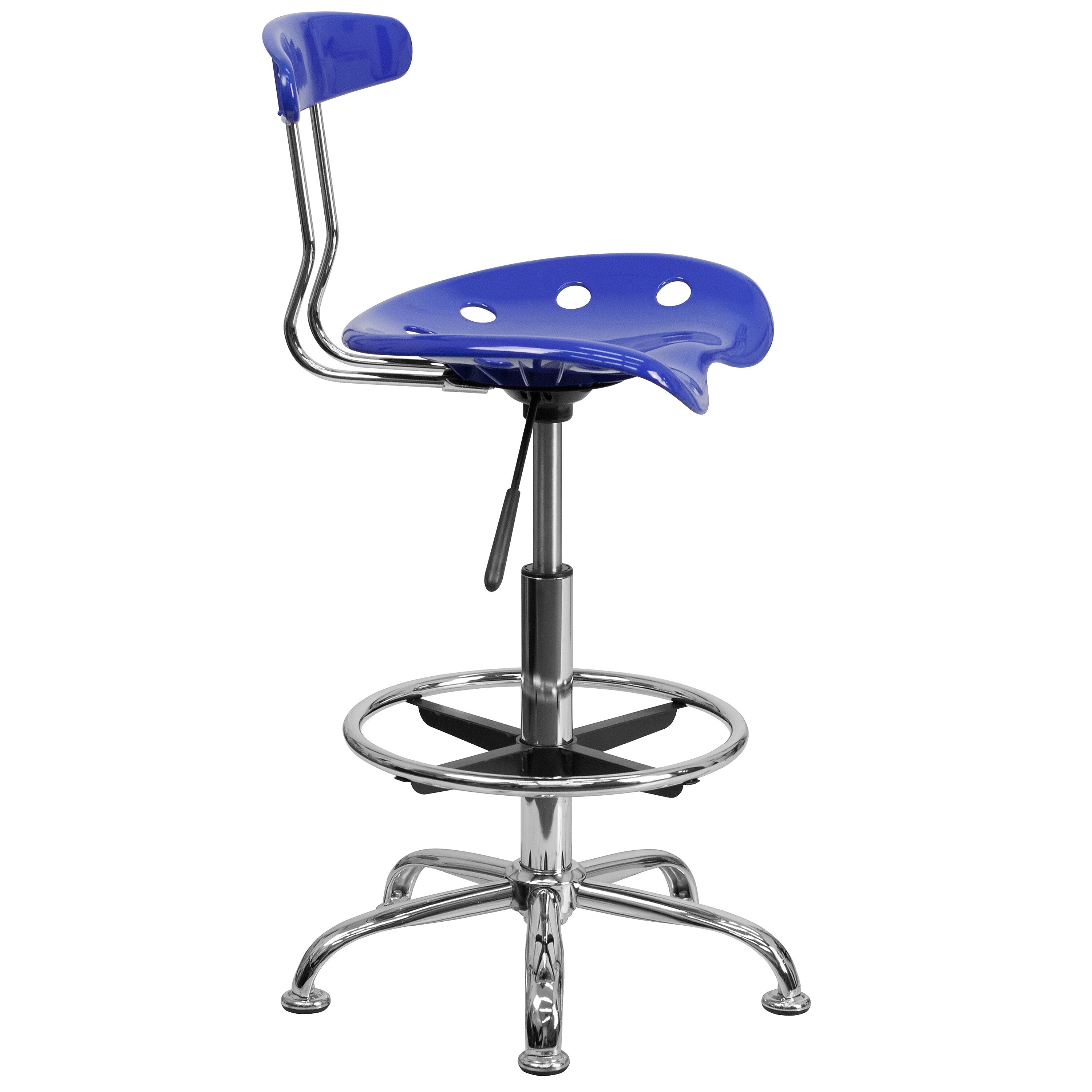 Flash Furniture Vibrant Drafting Stools With Tractor Seat