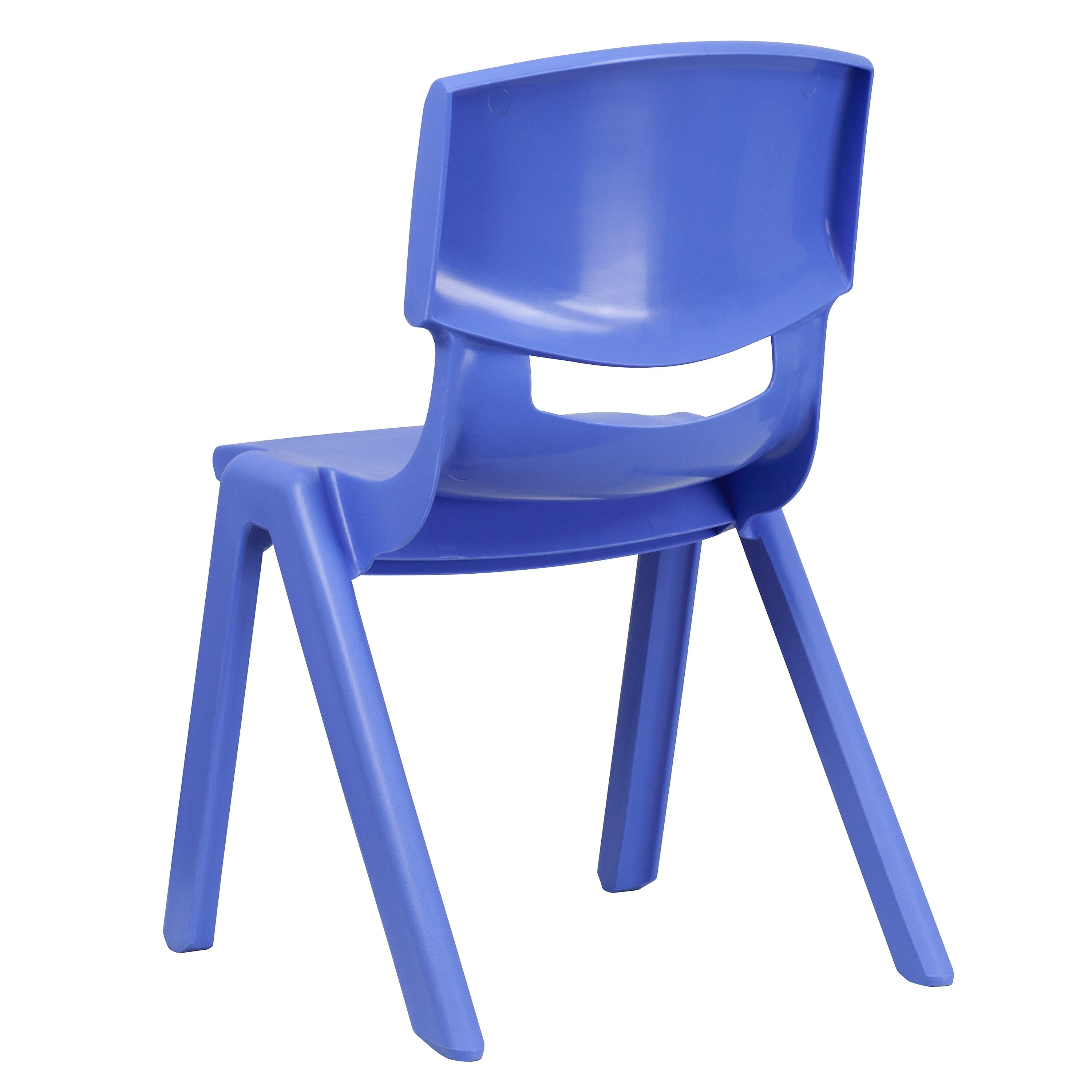 Flash Furniture Whitney Plastic Student Stackable Chair, Blue, 4 Pack