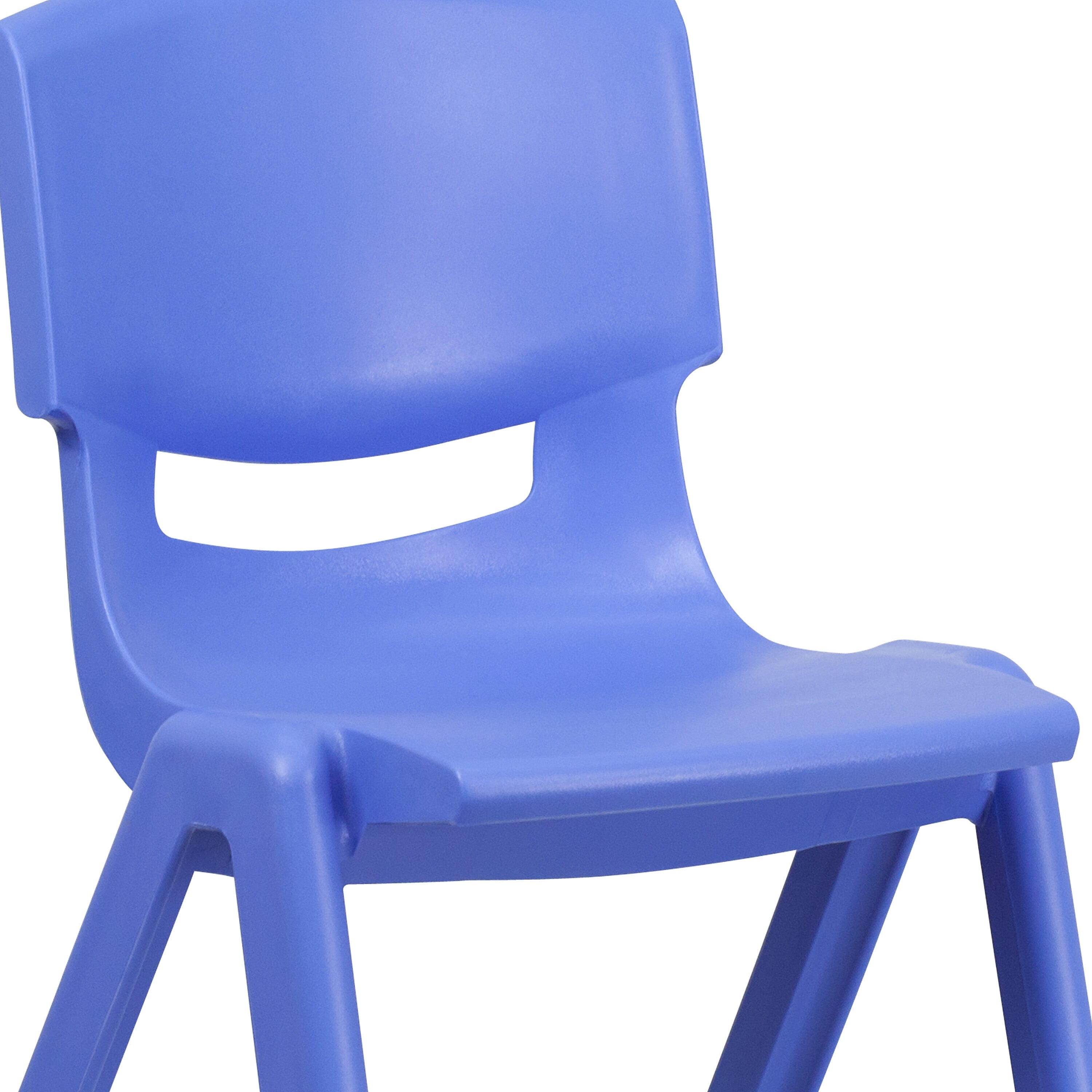 Flash Furniture Whitney Plastic Student Stackable Chair, Blue, 4 Pack