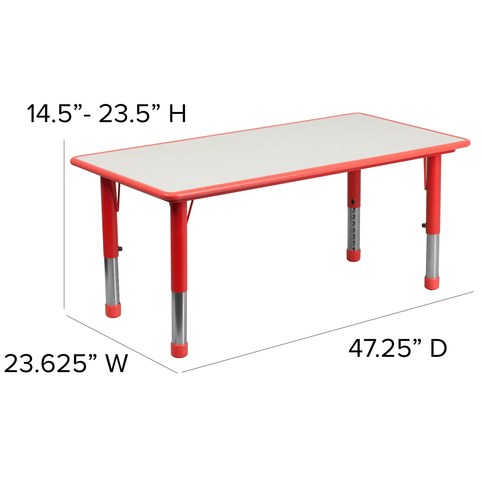 Flash Furniture Wren Rectangular Activity Table, 23.625