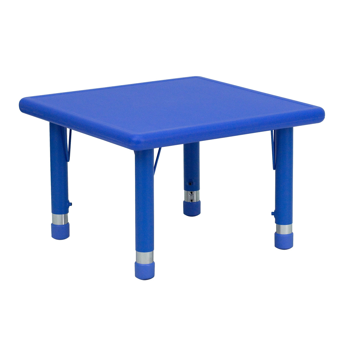 Flash Furniture Wren Square Activity Table, 24" x 24", Height Adjustable, Blue