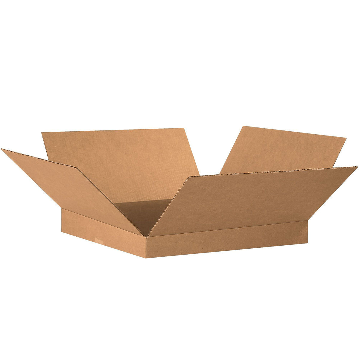 Flat Corrugated Boxes, 20" x 20" x 2", Kraft, 20/Bundle