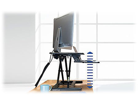 Flexispot 36"W Electric Standing Desk Converter, Black