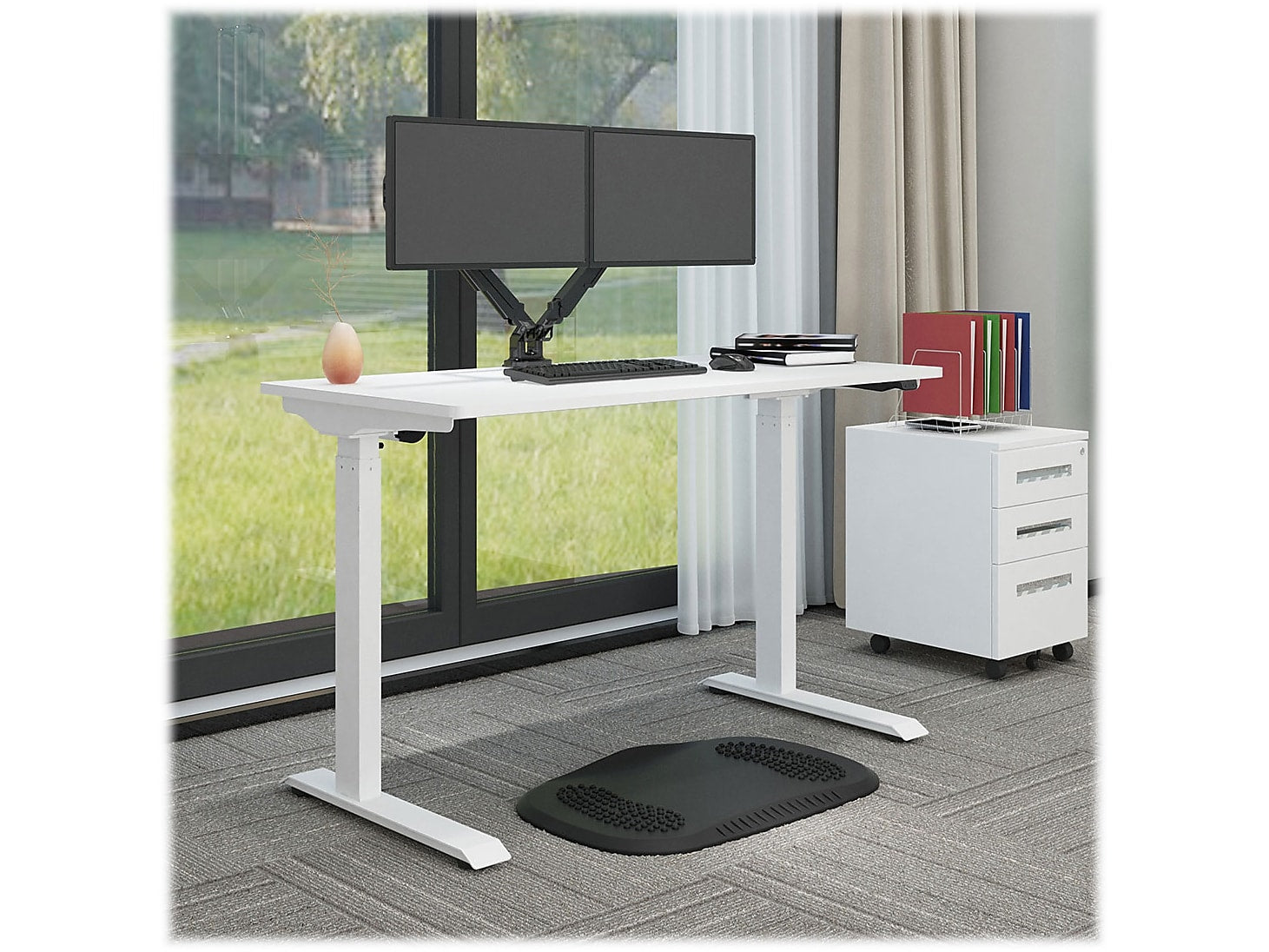 FlexiSpot 48"W Electric Adjustable Standing Desk, White