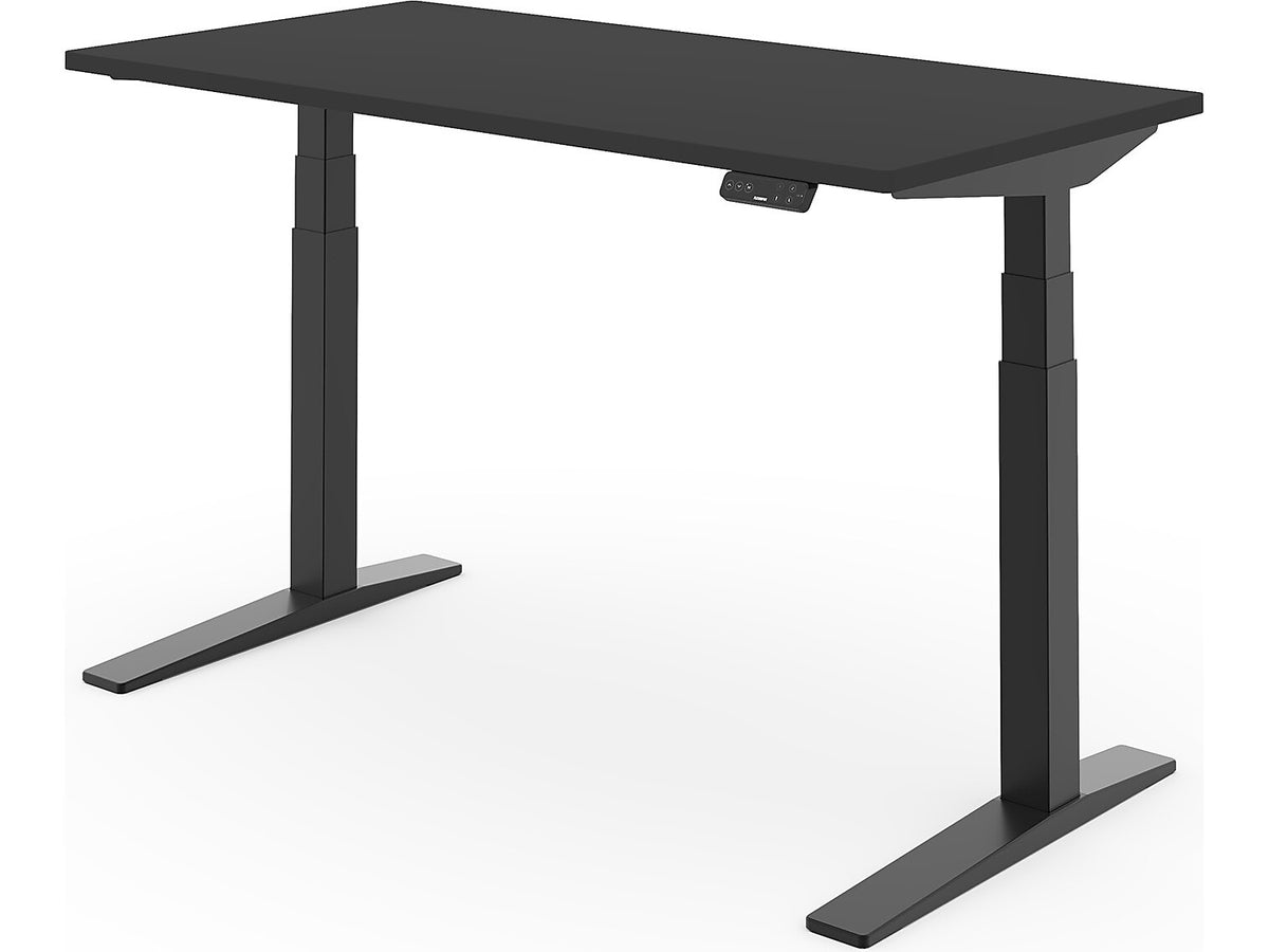 FlexiSpot E7 Pro 55"W Electric Adjustable Chipboard Standing Desk, Black