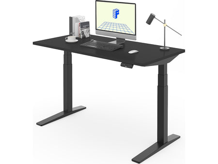 FlexiSpot E7 Pro 55"W Electric Adjustable Chipboard Standing Desk, Black