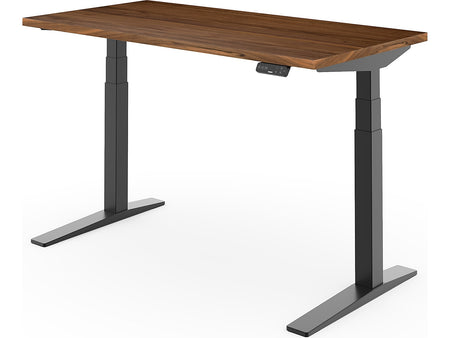 FlexiSpot E7 Pro 55"W Electric Adjustable Standing Desk, Black Walnut/Black