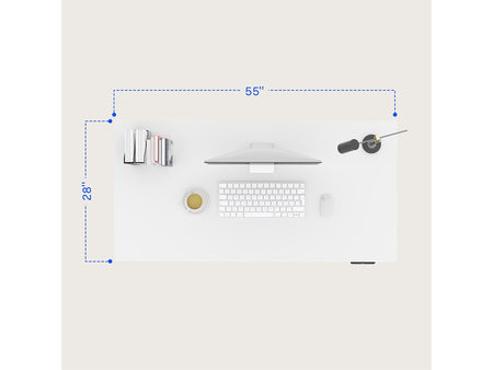 FlexiSpot E7 Pro 55"W Electric Adjustable Standing Desk, White