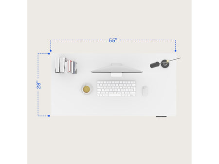 FlexiSpot E7 Pro 55"W Electric Adjustable Standing Desk, White