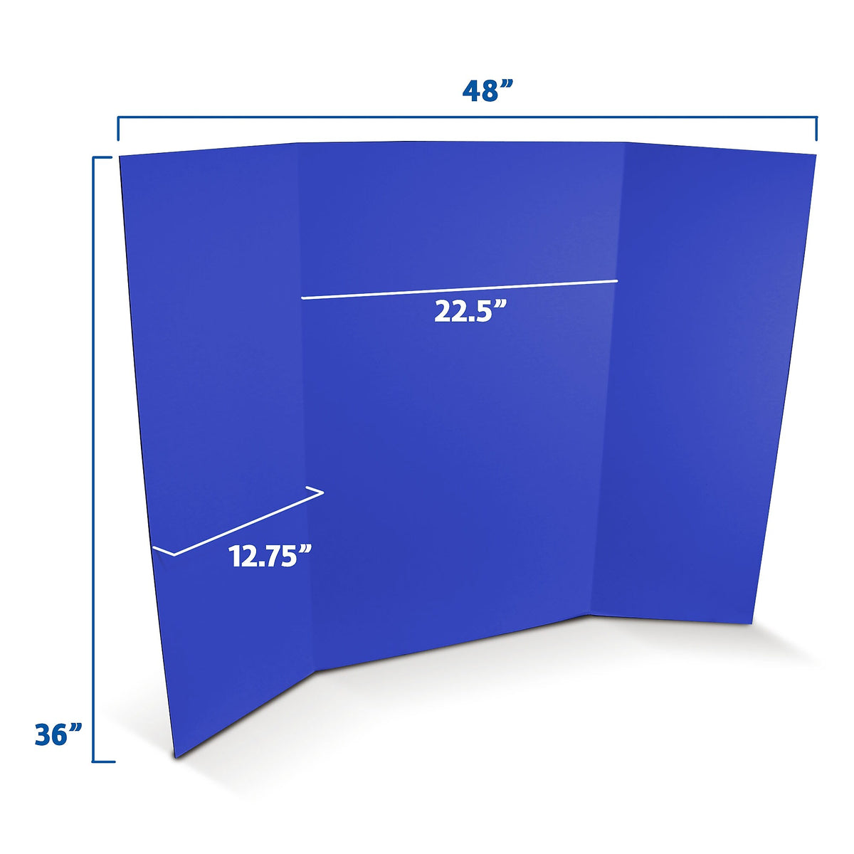 Flipside Corrugated Presentation Board, 3' x 4', Blue, 24/Pack