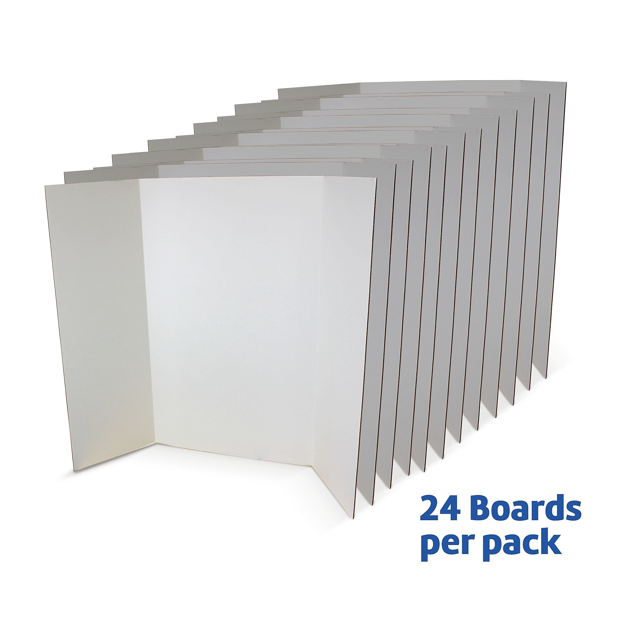 Flipside Corrugated Presentation Board, 3' x 4', White, 24/Pack