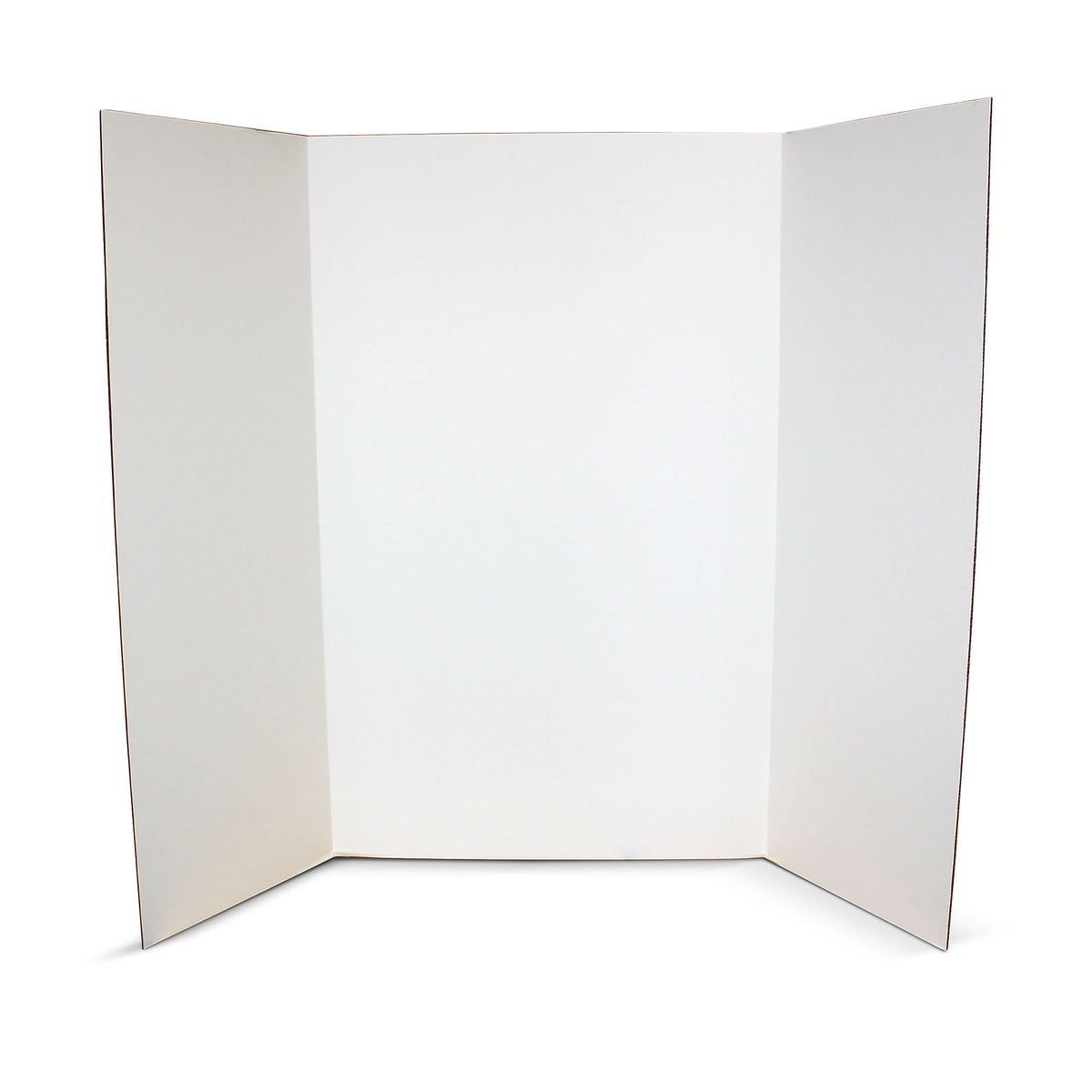 Flipside Tri-Fold Presentation Board, 36" x 48", Corrugated, Bleached White, 24/Carton