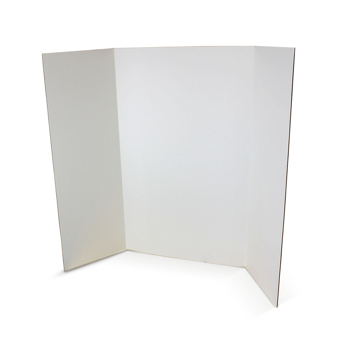 Flipside Tri-Fold Presentation Board, 36" x 48", Corrugated, Bleached White, 24/Carton