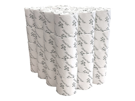 Floral Soft 2-Ply Standard Toilet Paper, White, 400 Sheets/Roll, 48 Rolls/Case