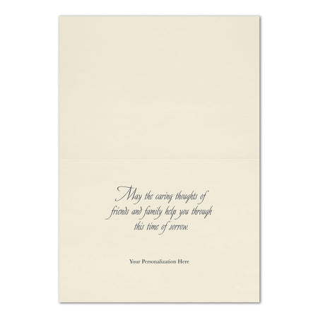 "Flourish in Pearl" Sympathy Card w/ Gold Lined Ecru Envelope, 100/BX