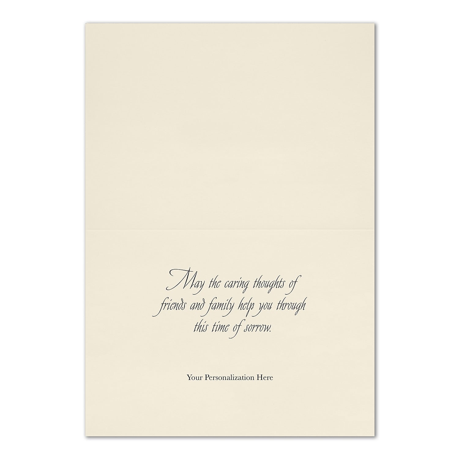 "Flourish in Pearl" Sympathy Card w/ Gold Lined Ecru Envelope, 250/BX