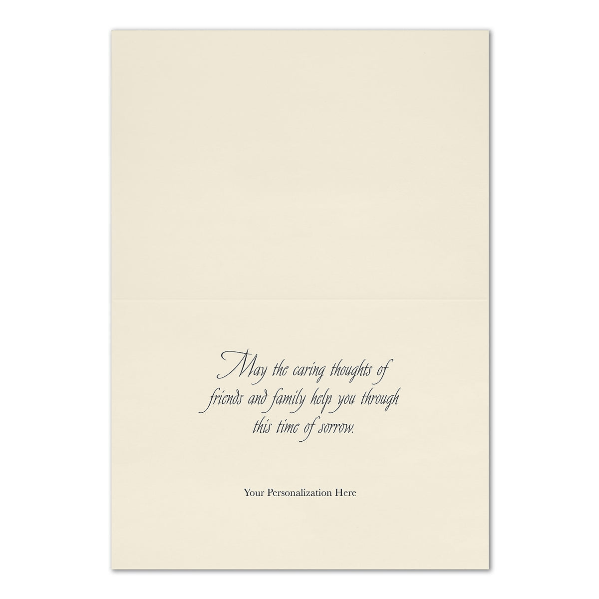 "Flourish in Pearl" Sympathy Card w/ Gold Lined Ecru Envelope, 50/BX