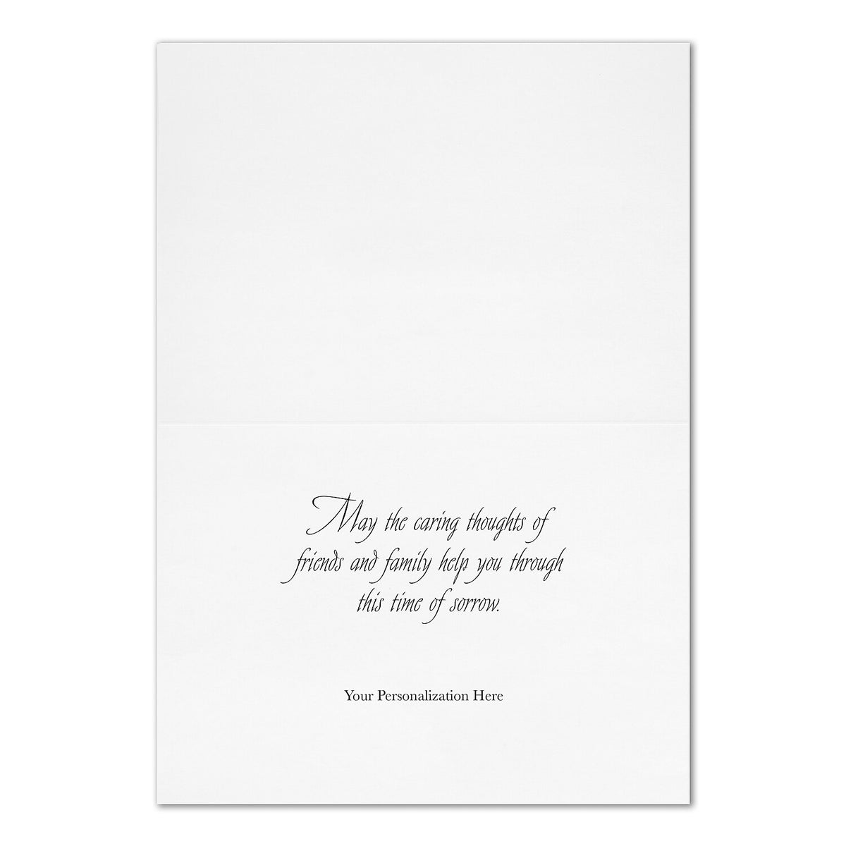 "Flourish Sympathy" Card w/ White Unlined Envelope, 25/BX