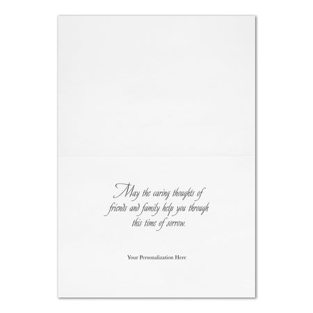 "Flourish Sympathy" Card w/ White Unlined Envelope, 50/BX