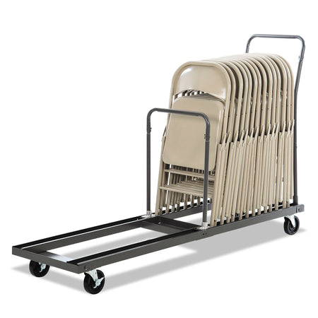 Folding Table Cart, 20-1/2w x 72d, Charcoal