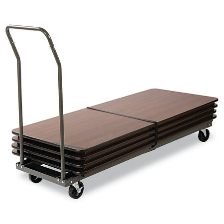 Folding Table Cart, 20-1/2w x 72d, Charcoal