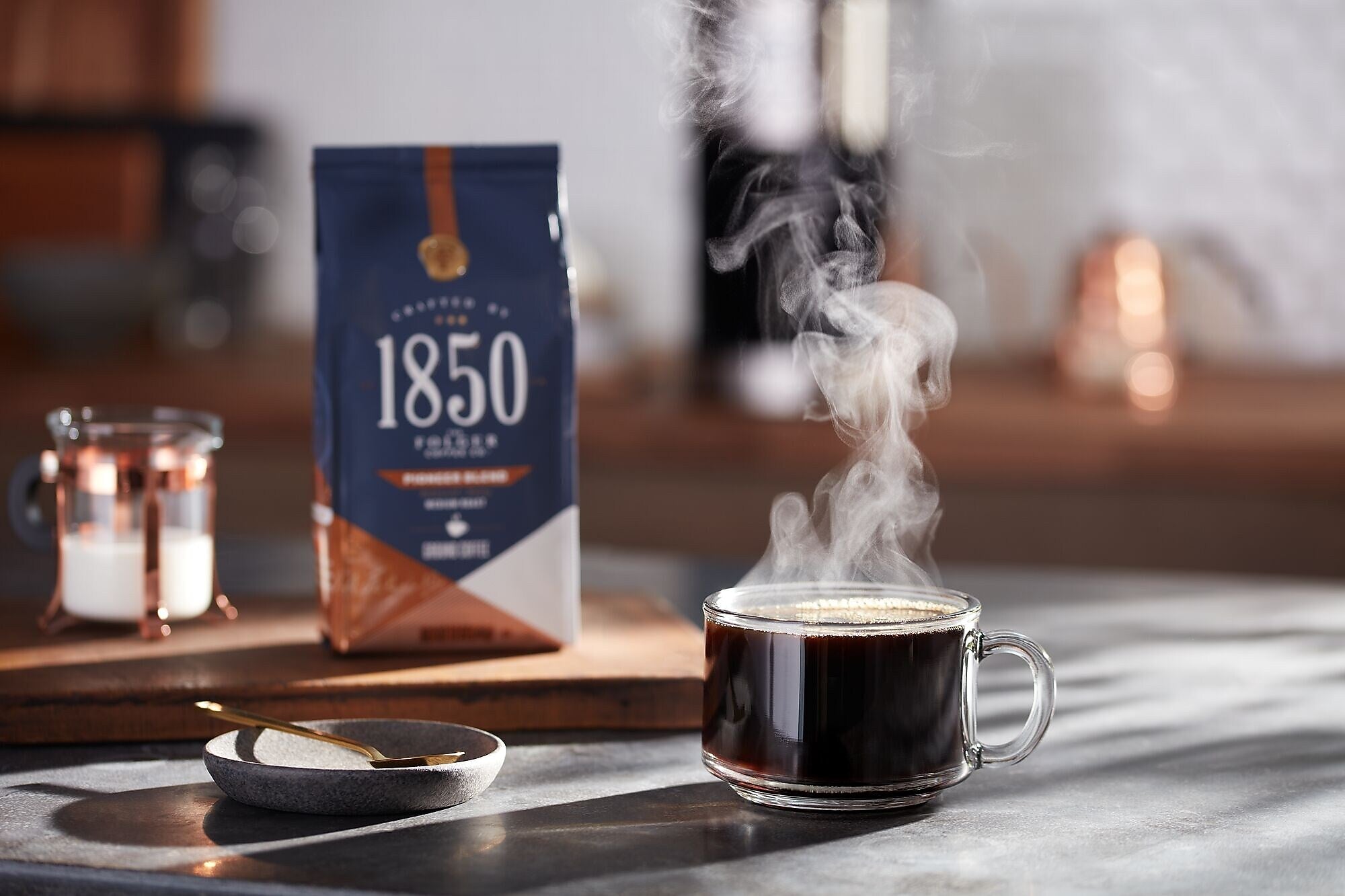 Folgers 1850 Pioneer Blend Caffeinated Ground Coffee, Medium Roast, 12 oz.