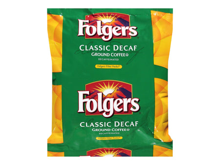 Folgers Classic Decaf Coffee Filter Packs, Medium Roast, 0.9 oz. Packets, 40/Carton