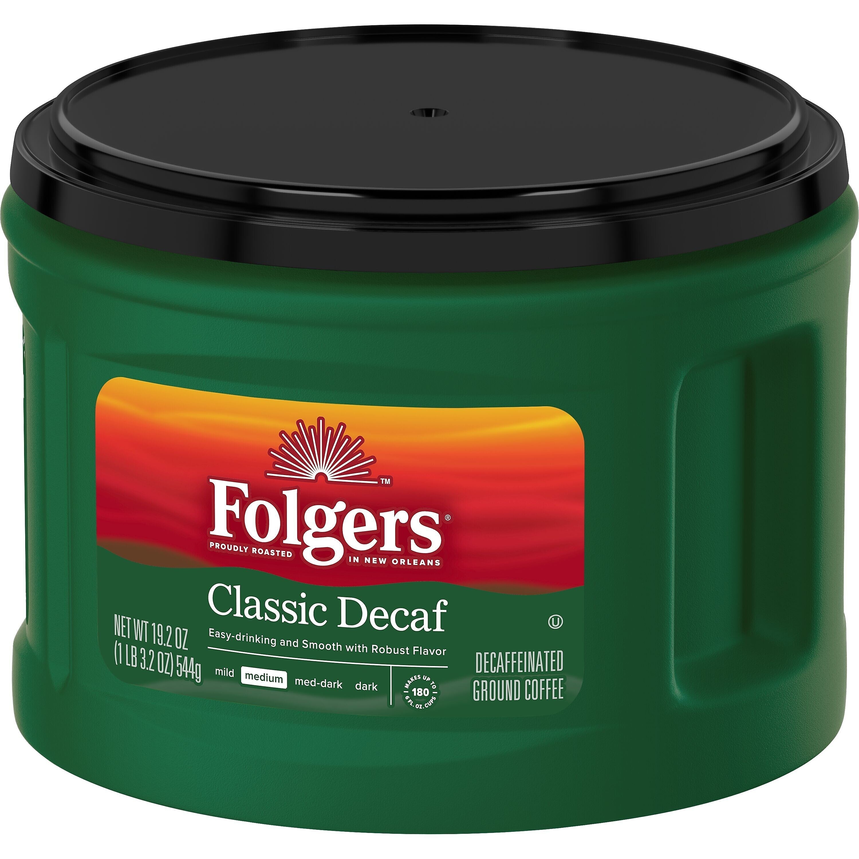 Folgers Classic Decaf Roast Ground Coffee, Medium Roast, 19.2 oz.