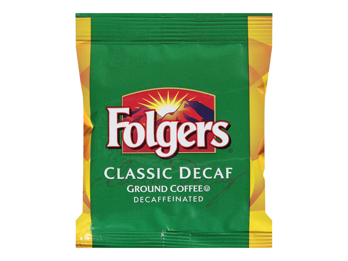 Folgers Classic Roast Decaf Ground Coffee, Fresh Pack, Medium Roast, 42/Carton