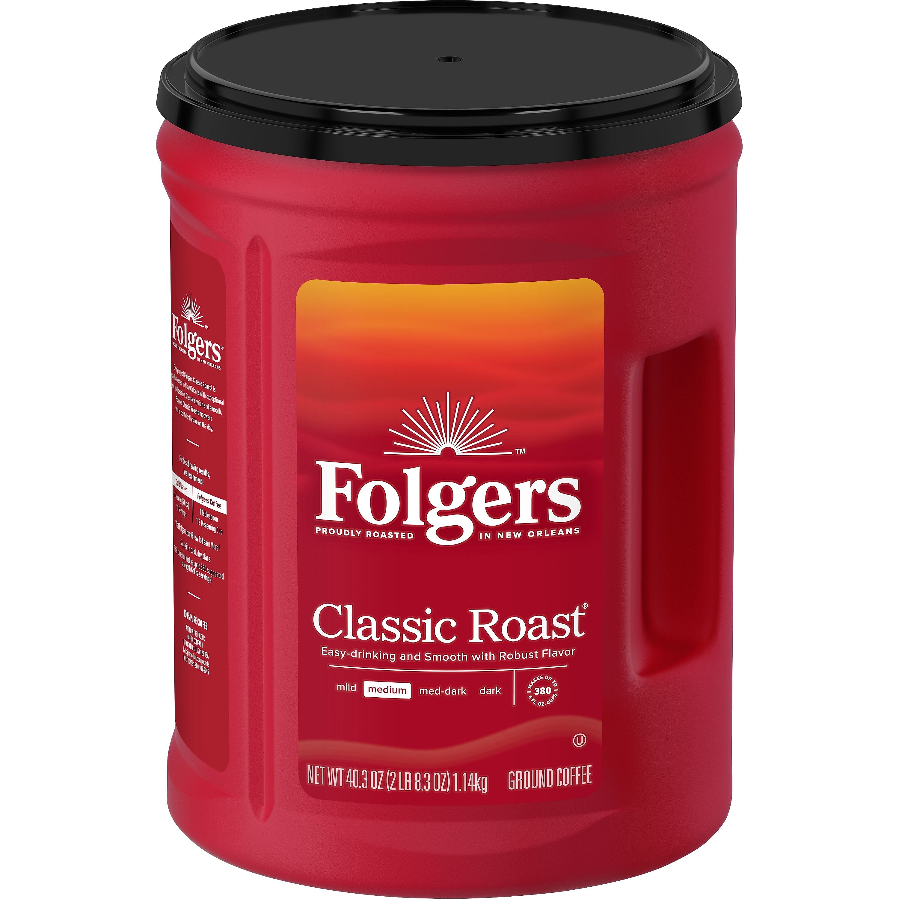 Folgers Classic Roast Ground Coffee, Medium Roast, 40.3 oz.