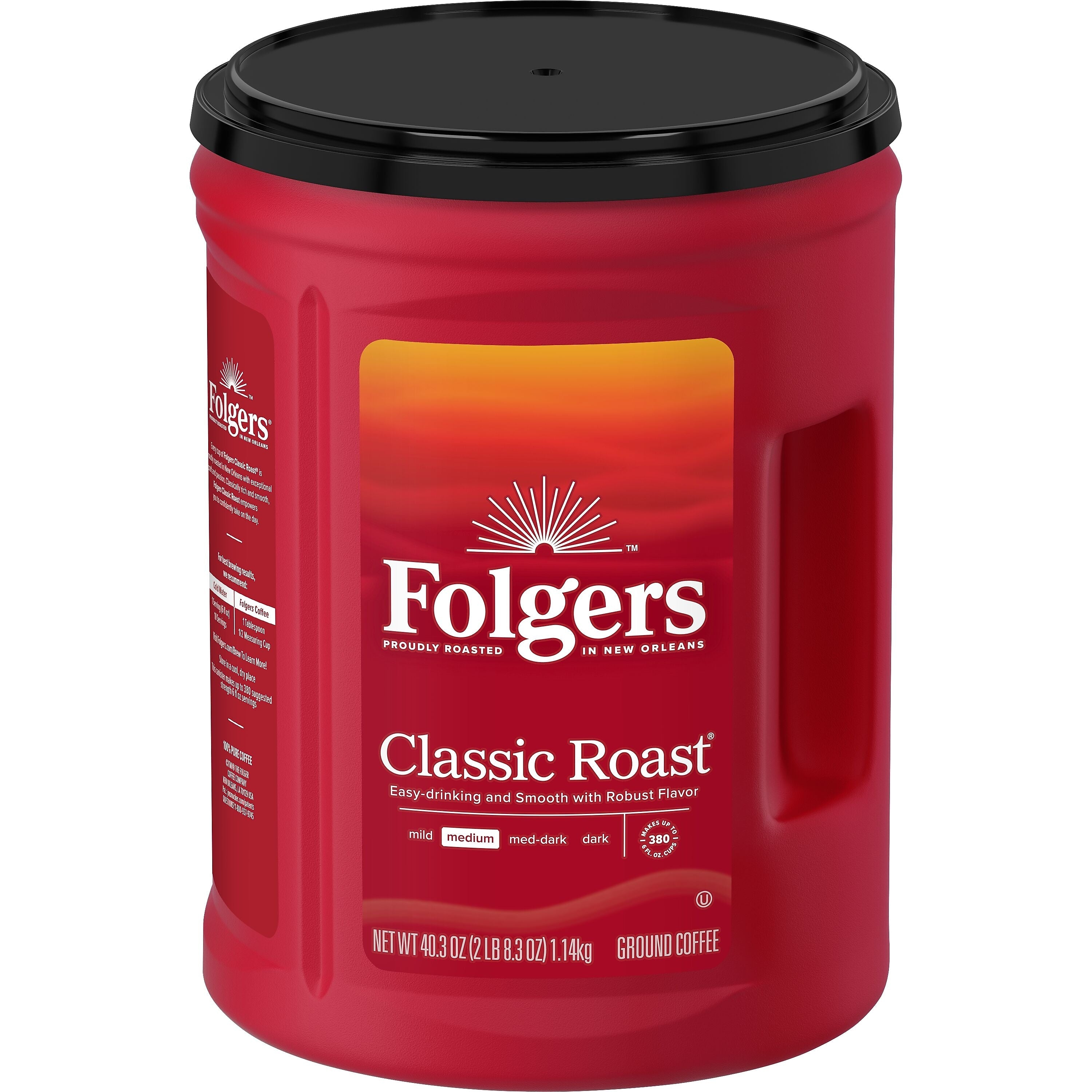 Folgers Classic Roast Ground Coffee, Medium Roast, 40.3 oz.