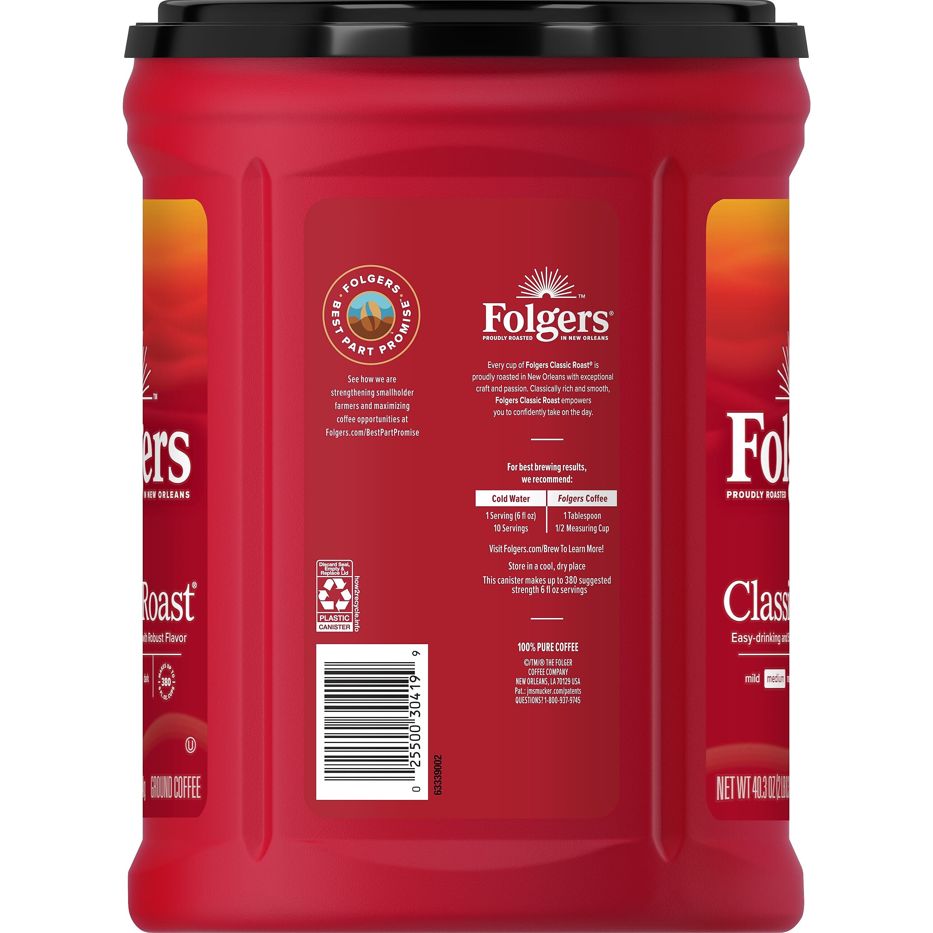 Folgers Classic Roast Ground Coffee, Medium Roast, 40.3 oz.