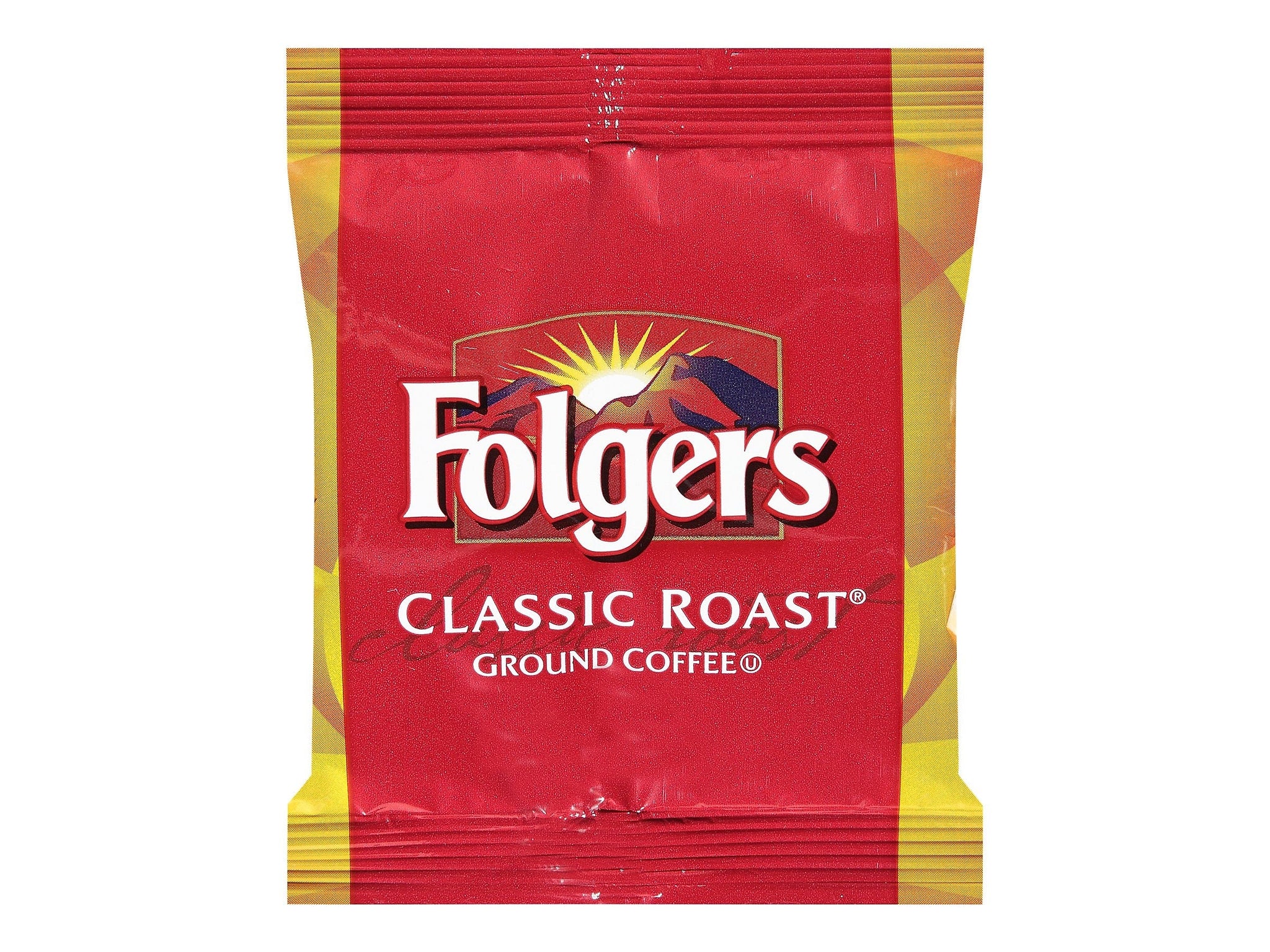 Folgers Classic Roast Ground Coffee, Medium Roast, Fraction Packs, 42/Carton