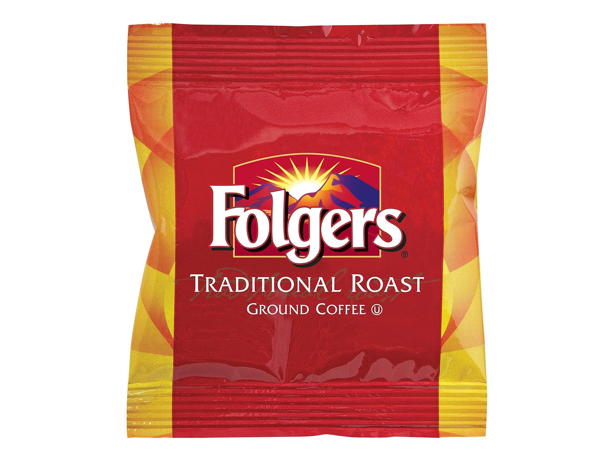 Folgers Traditional Roast Ground Coffee, Medium Roast, 42/Carton