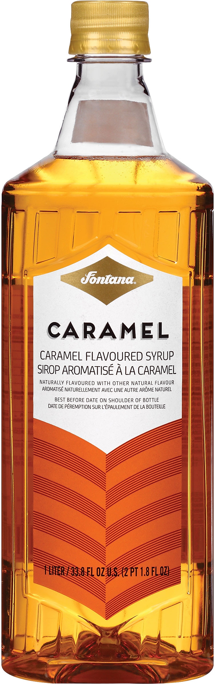 Fontana Caramel Flavored Coffee Syrup, 1 Liter