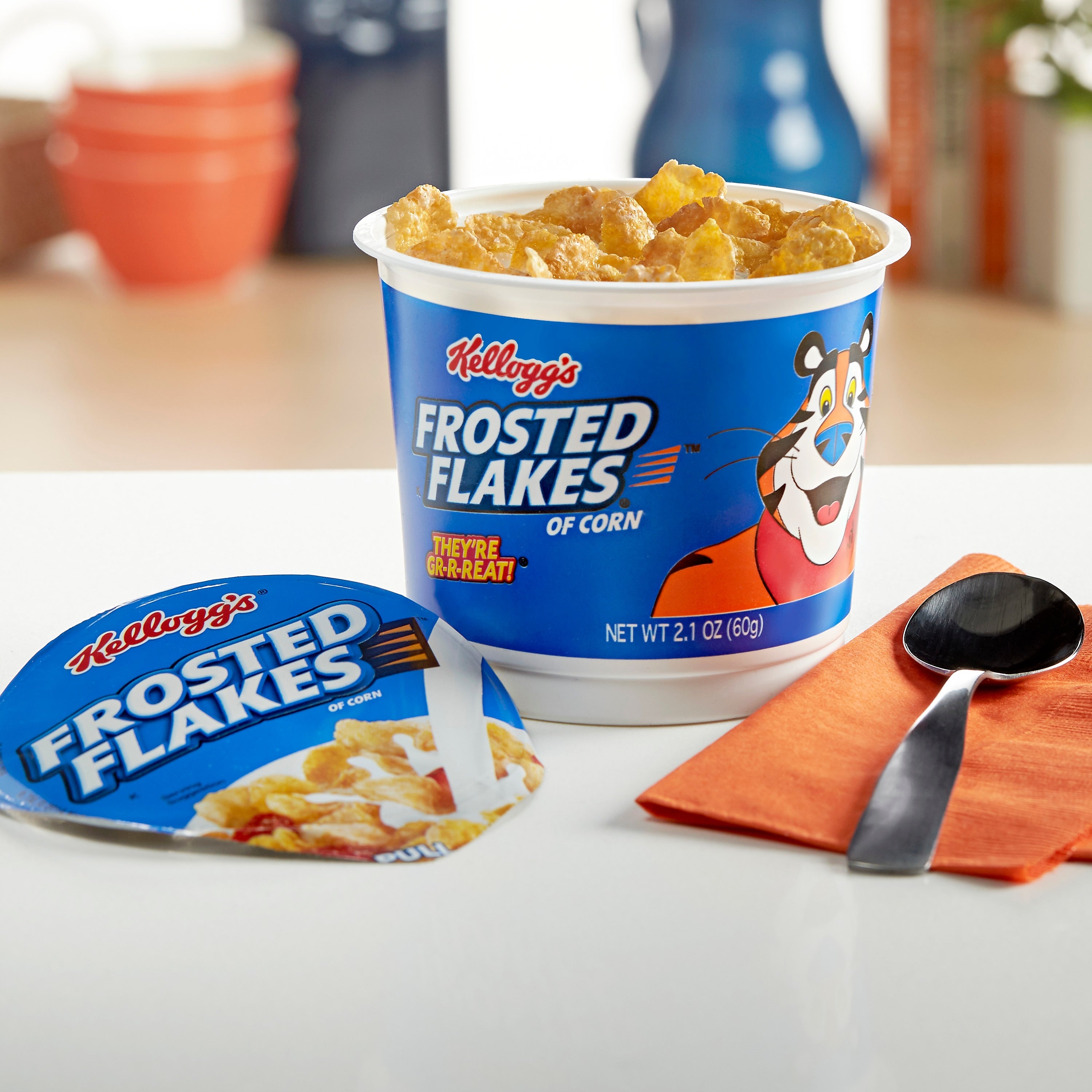 Frosted Flakes Cereal, Corn, 2.1 oz., 6/Box