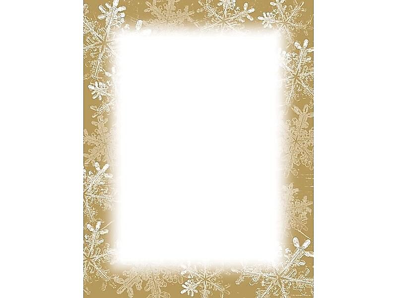 Frosted Holiday Wishes Letterhead, 8.5